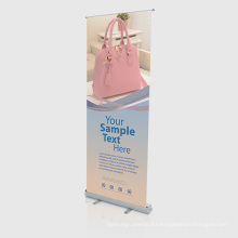 Retractable economical floor standing aluminium roll up display pvc Flexible banner stand for advertising